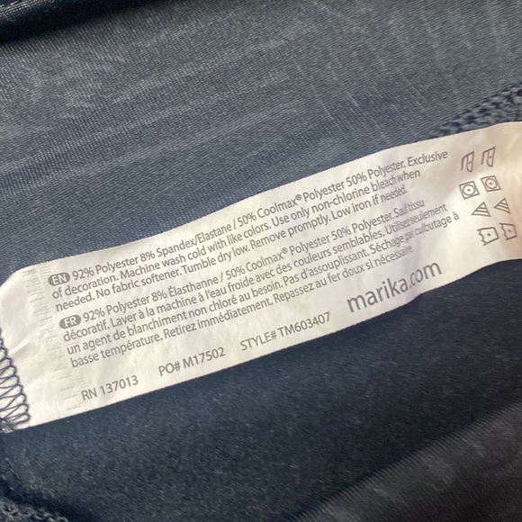 Marika black & gray abstract leggings size M - Picture 6 of 6